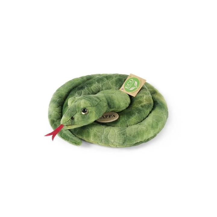 Rappa Plyšový had zelený 90 cm ECO-FRIENDLY