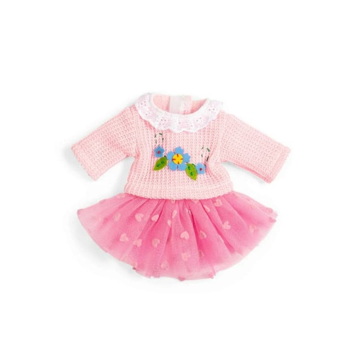 Bigjigs Toys Růžová tylová sukně a svetr pro panenku 28 cm