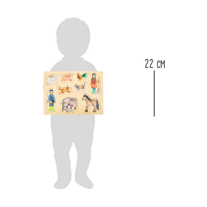 Small Foot Dřevěné puzzle Život na farmě