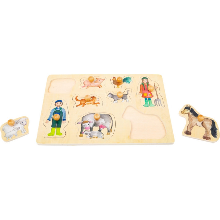 Small Foot Dřevěné puzzle Život na farmě