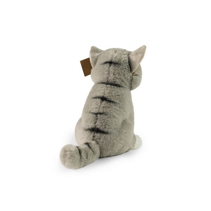 Rappa Plyšová kočka sedící šedá 23 cm SOFT COLLECTION, ECO-FRIENDLY
