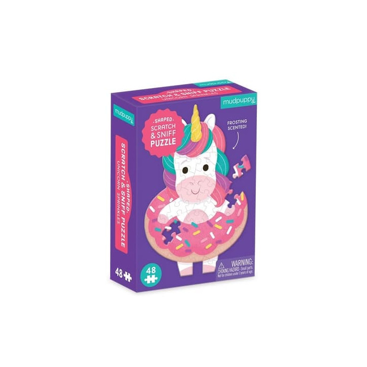 Mudpuppy Puzzle Barevný jednorožec s vůní 48 dílků