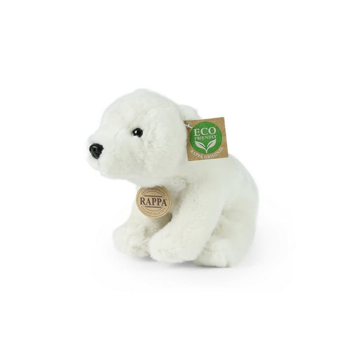 Rappa Plyšový mědvěd lední sedící 20 cm ECO-FRIENDLY
