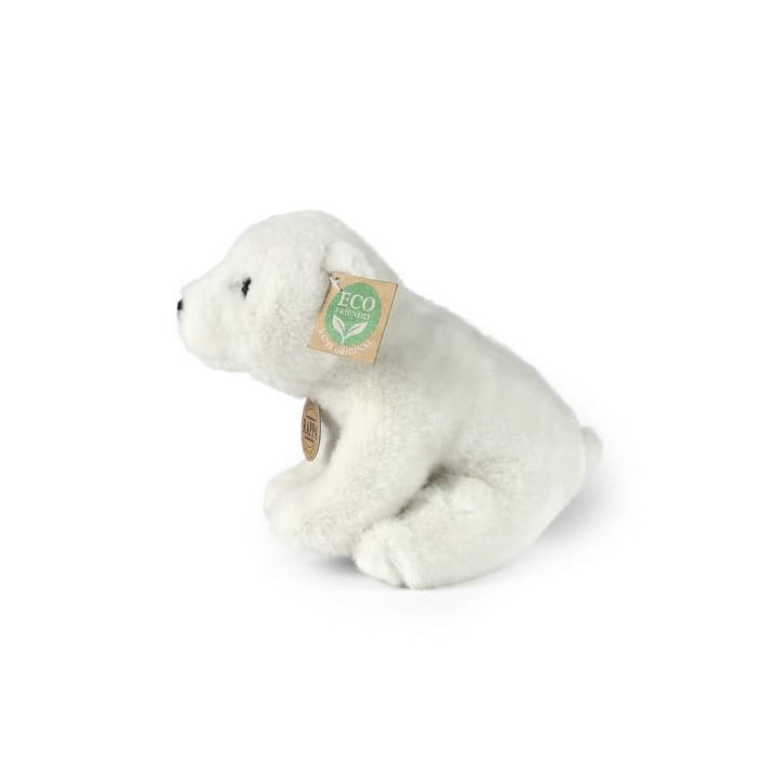 Rappa Plyšový mědvěd lední sedící 20 cm ECO-FRIENDLY