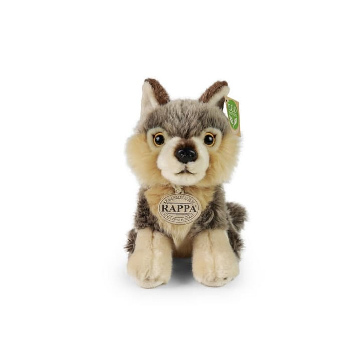 Rappa Plyšový vlk sedící 18 cm ECO-FRIENDLY