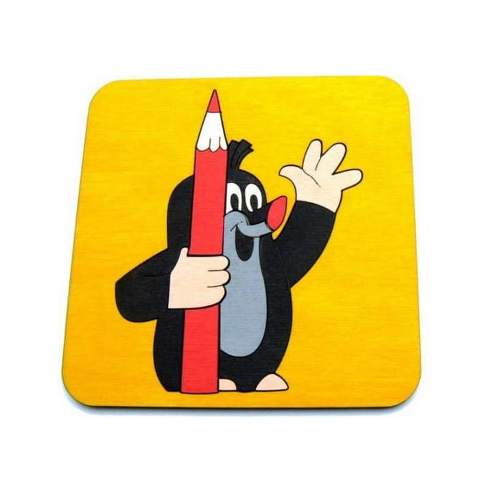 DoDo Skládací obrázek puzzle Krtek s pastelkou