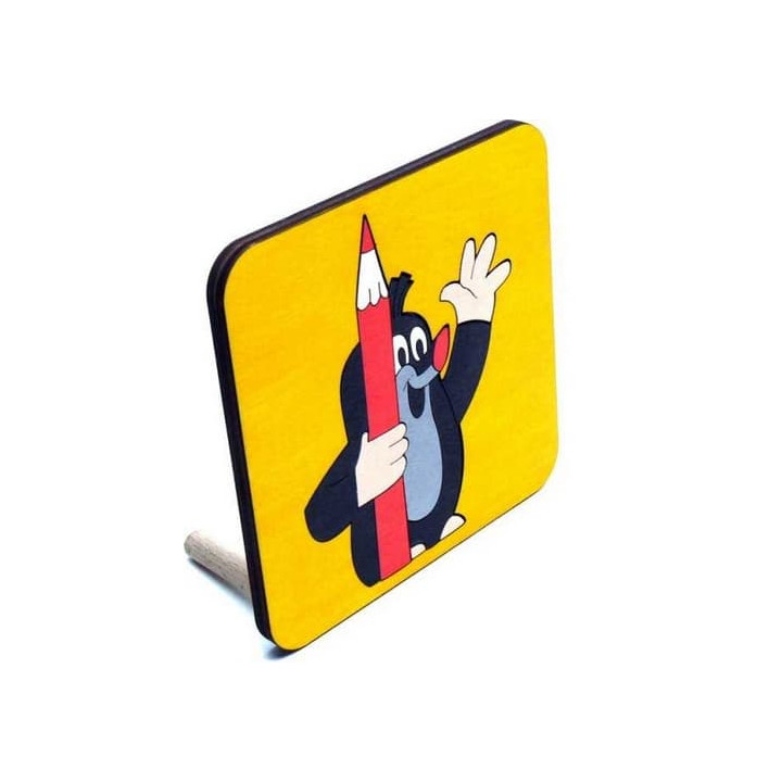 DoDo Skládací obrázek puzzle Krtek s pastelkou