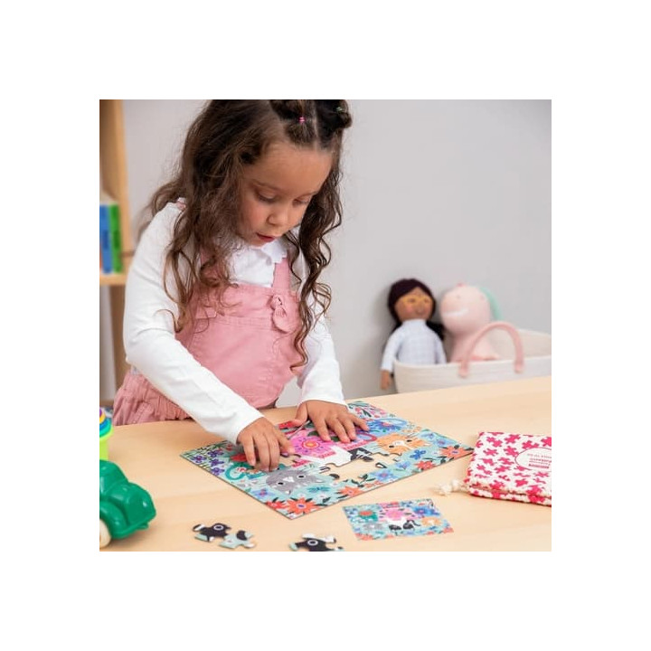 Mudpuppy Puzzle Koťata v hrnku na čaj v látkovém pytlíku 36 dílků