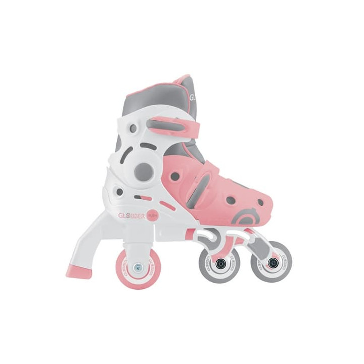 První Inline brusle 2v1, pastelově růžové, vel. 26-29