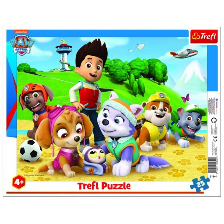 Puzzle deskové Paw Patrol/Tlapková patrola na stopě 37x29cm 25 dílků