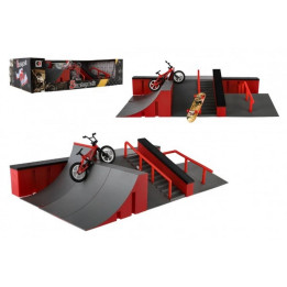 Skatepark - rampy,kolo prstové,skateboard prstový plast v krabici