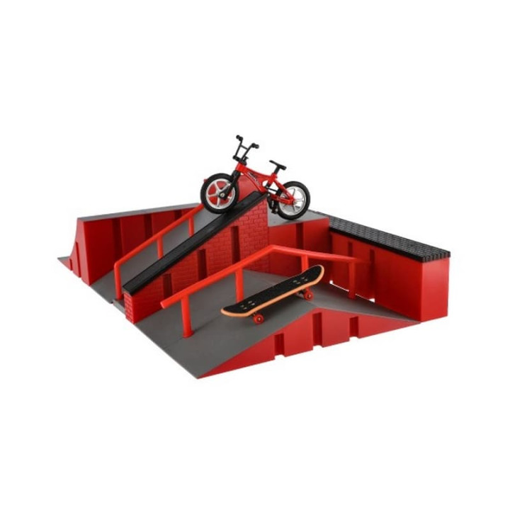 Skatepark - rampy,kolo prstové,skateboard prstový plast v krabici