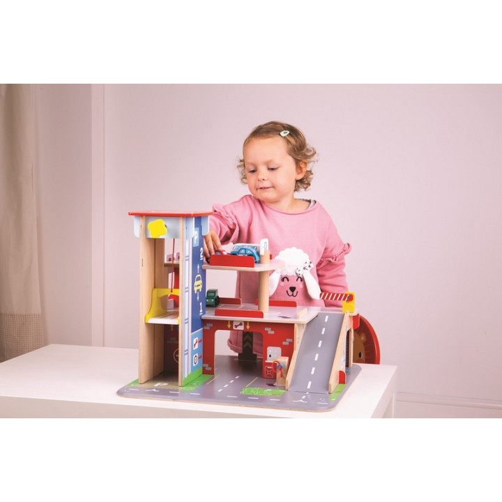 Bigjigs Toys Garáž s parkovištěm