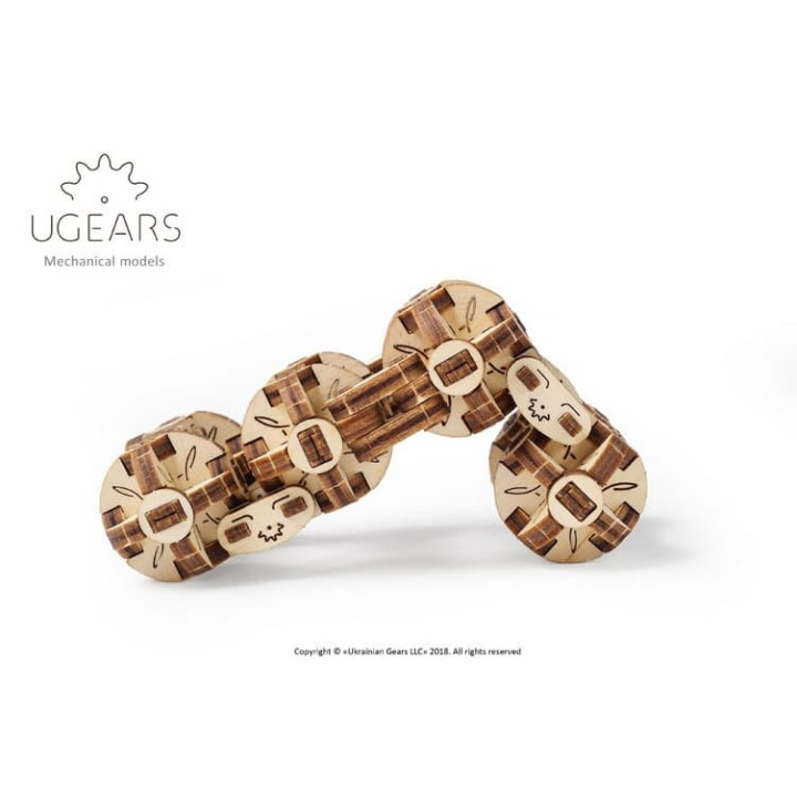 Ugears 3D dřevěné mechanické puzzle Kostka Flexi
