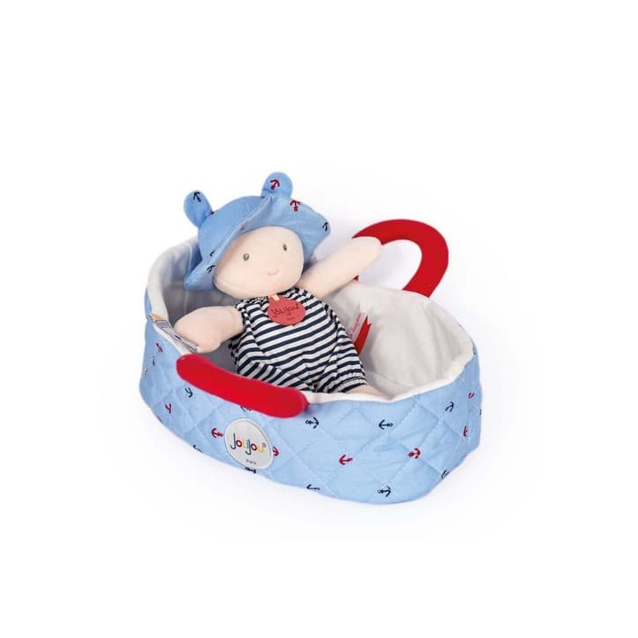 Doudou Jolijou Panenka v modré přenášecí tašce 20 cm