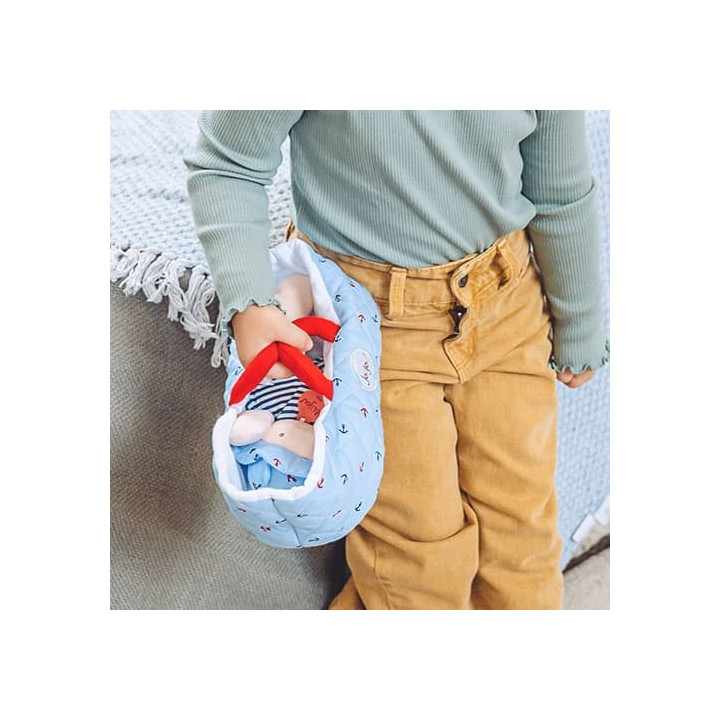 Doudou Jolijou Panenka v modré přenášecí tašce 20 cm