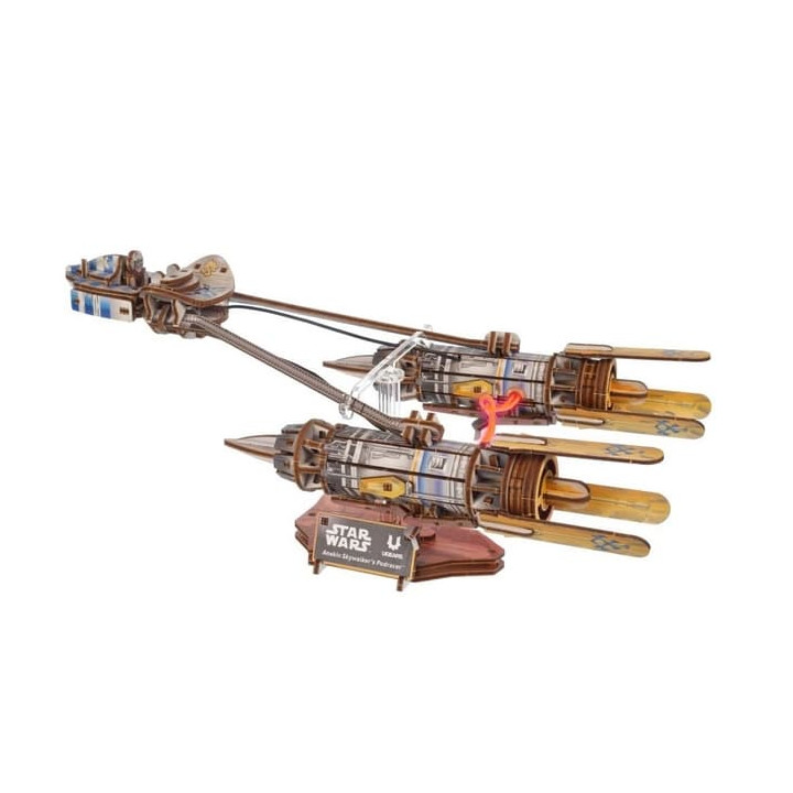 Ugears 3D dřevěná mechanická skládačka Star Wars Závodní kluzák Anakin Skywalker
