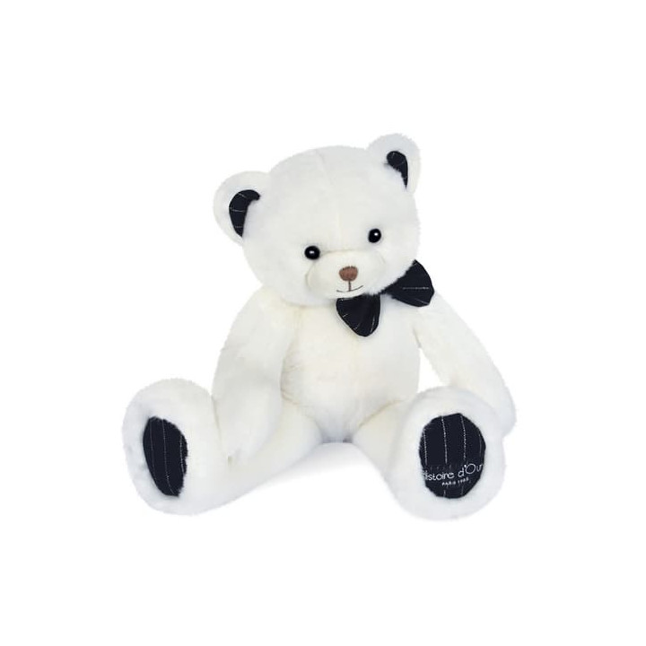 Doudou Histoire d´Ours Plyšový medvídek s tmavě modrým motýlkem 30 cm