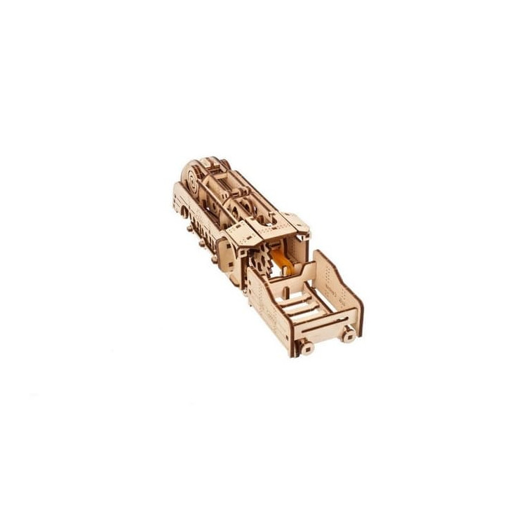 Ugears 3D dřevěné mechanické puzzle MINI Lokomotiva