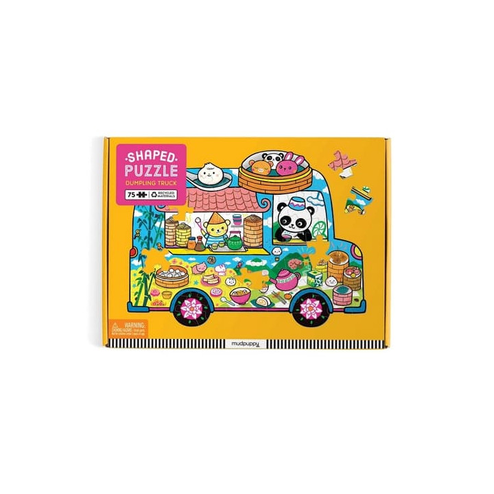 Mudpuppy Puzzle ve tvaru minibusu s občerstvením