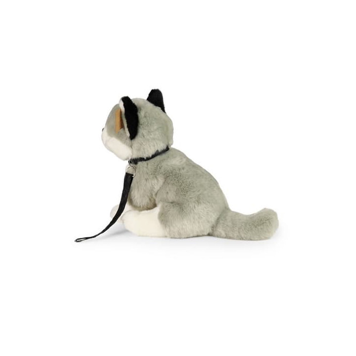 Rappa Plyšový pes husky sedící s vodítkem 28 cm ECO-FRIENDLY