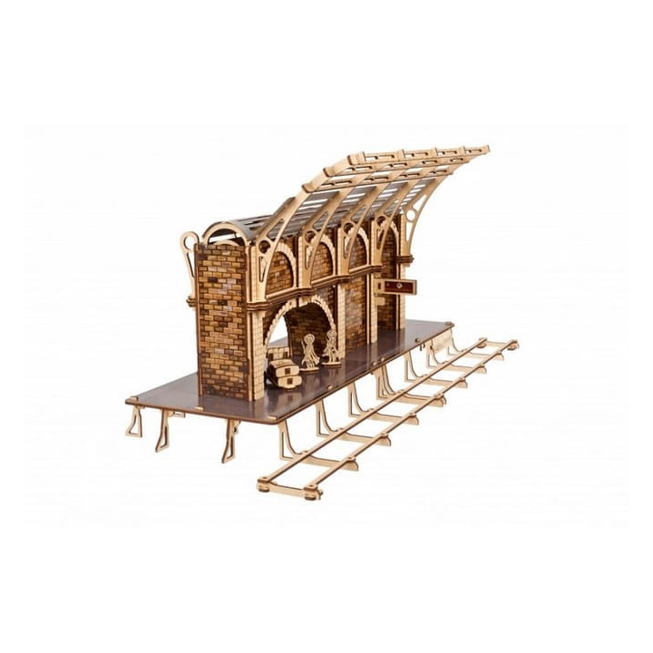 Ugears 3D dřevěné mechanické puzzle Harry Potter - vlakové nástupiště
