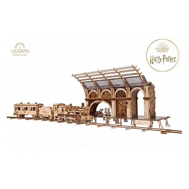 Ugears 3D dřevěné mechanické puzzle Harry Potter - vlakové nástupiště