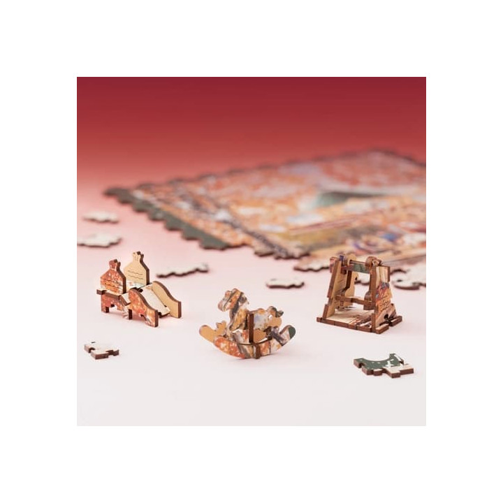 RoboTime Dřevěné puzzle Podzimní kolotoč