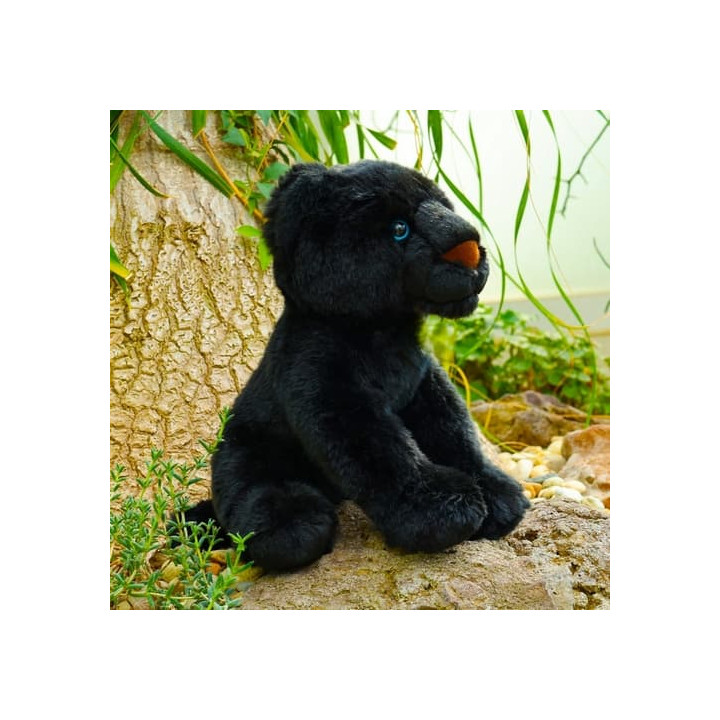 Rappa Plyšový černý panter sedící 23 cm ECO-FRIENDLY