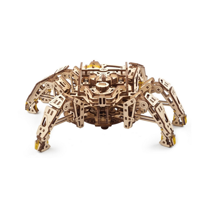 Ugears 3D dřevěné mechanické puzzle Šestinohý průzkumník (hexapod)