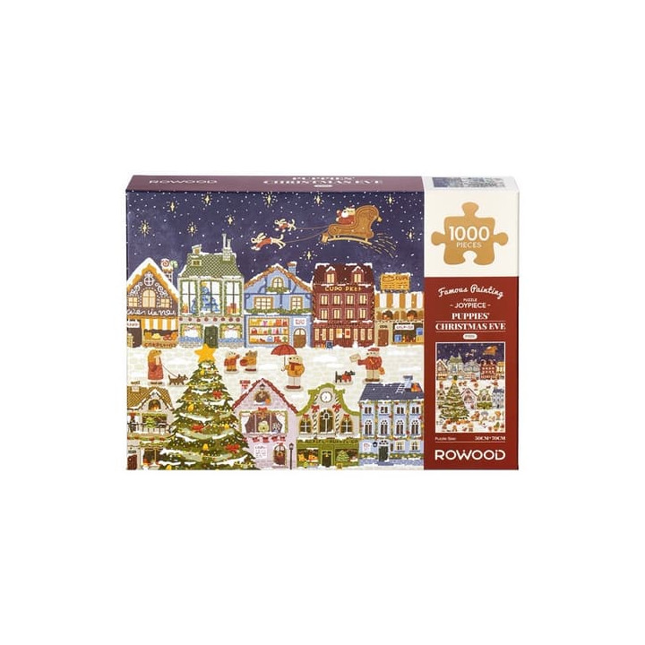 RoboTime Puzzle Štědrý den štěňat 1000 dílků