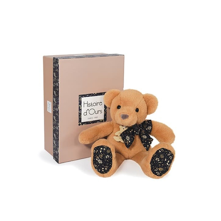 Doudou Histoire d´Ours Plyšový kamarád světle hnědý medvídek 25 cm