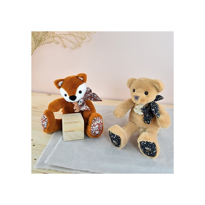 Doudou Histoire d´Ours Plyšový kamarád světle hnědý medvídek 25 cm