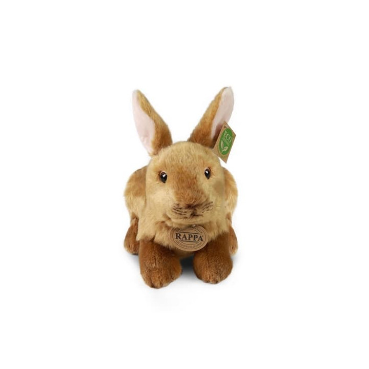 Rappa Plyšový králík hnědý ležící 23 cm ECO-FRIENDLY