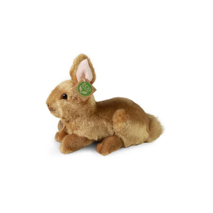 Rappa Plyšový králík hnědý ležící 23 cm ECO-FRIENDLY