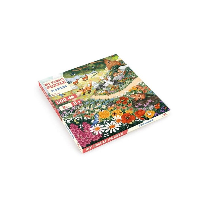 Magellan Rodinné puzzle Květiny a lesní zvířátka 500 dílků