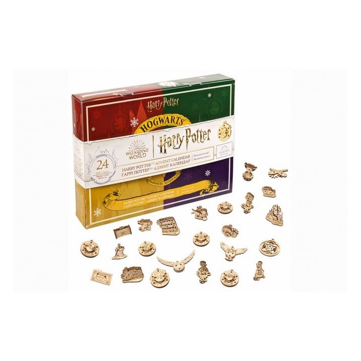 Ugears 3D dřevěné mechanické puzzle Harry Potter - Adventní kalendář