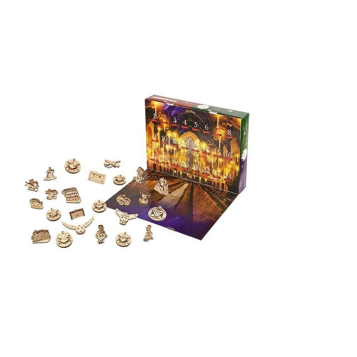 Ugears 3D dřevěné mechanické puzzle Harry Potter - Adventní kalendář