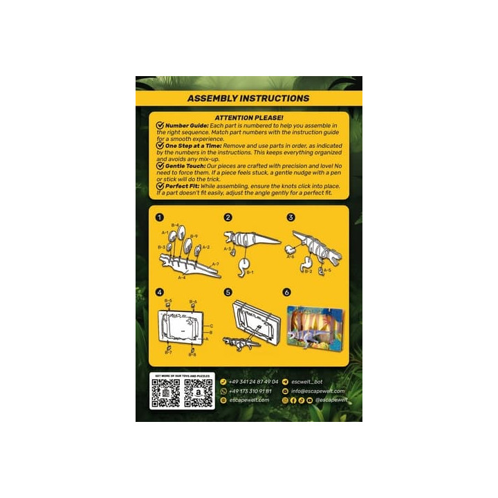 EscapeWelt 3D dřevěné puzzle Tyrannosaurus