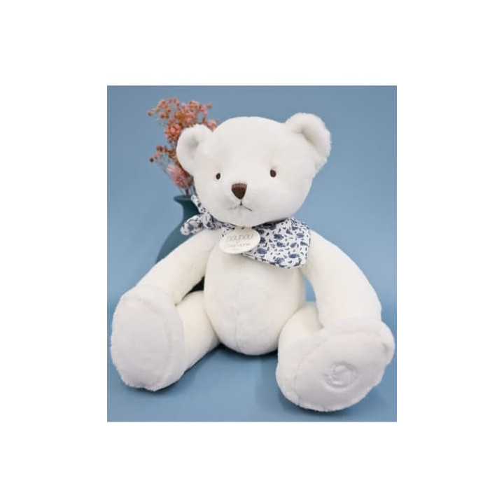 Doudou Plyšový medvídek bílý 25 cm