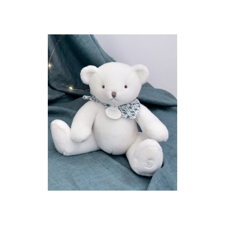 Doudou Plyšový medvídek bílý 25 cm