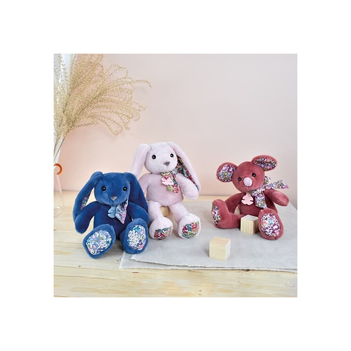 Doudou Histoire d´Ours Plyšový kamarád růžový králíček 25 cm
