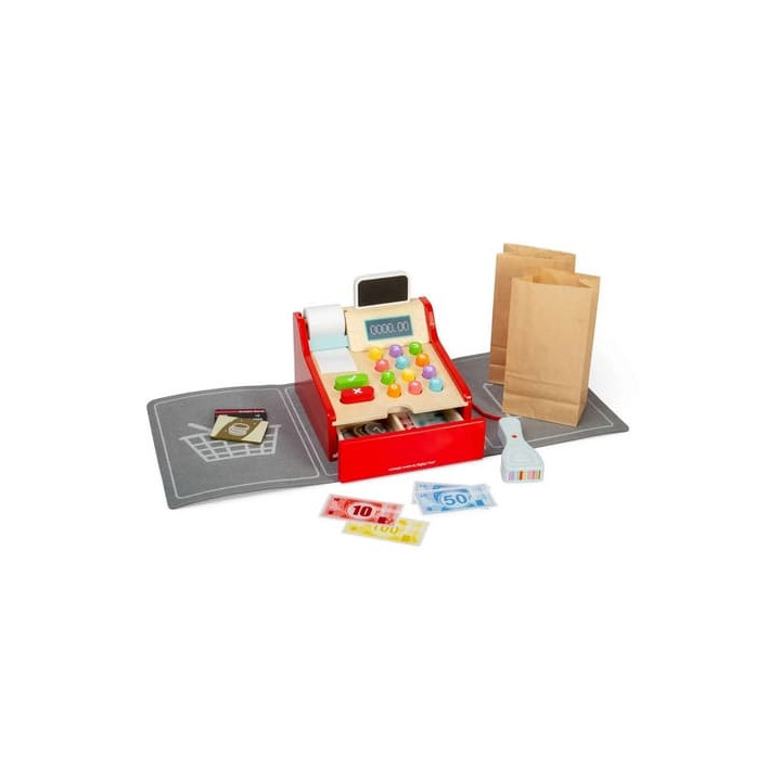 Bigjigs Toys Dětská dřevěná pokladna