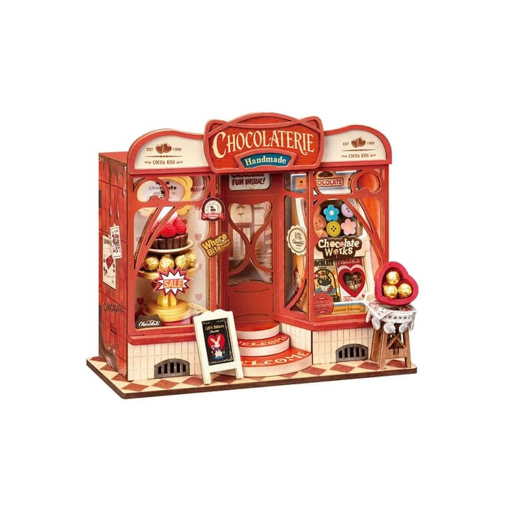 RoboTime 3D dřevěná skládačka Miniatura domečku mini Čokoládovna