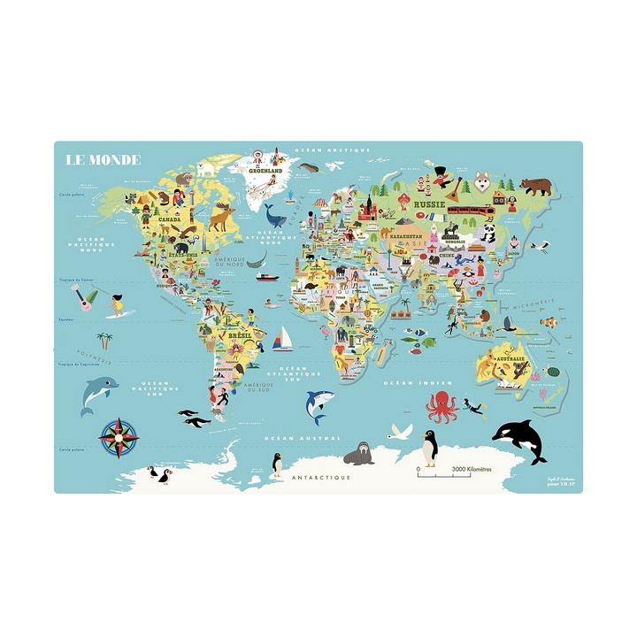 Vilac Magnetická mapa světa Ingela