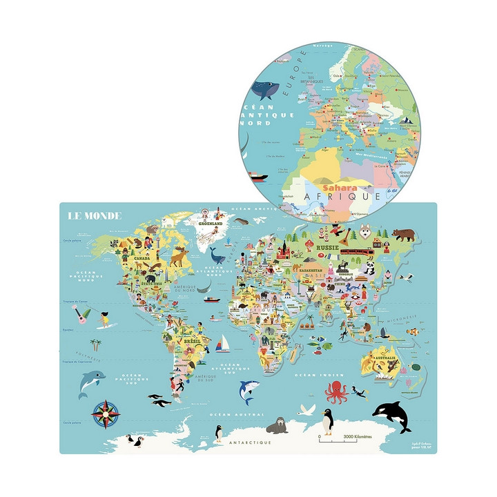 Vilac Magnetická mapa světa Ingela