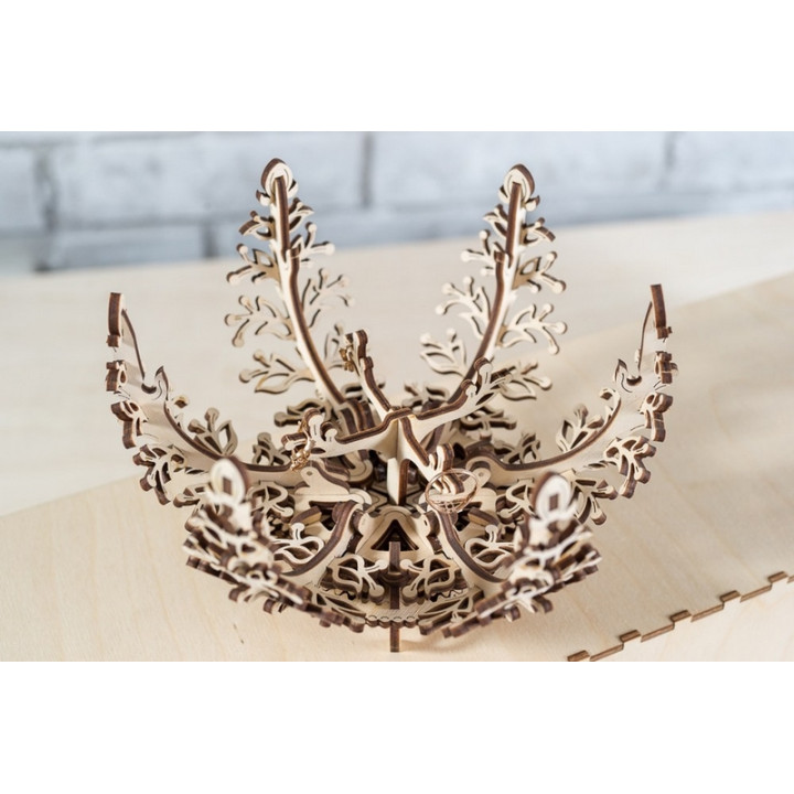 Ugears 3D dřevěné mechanické puzzle Květina