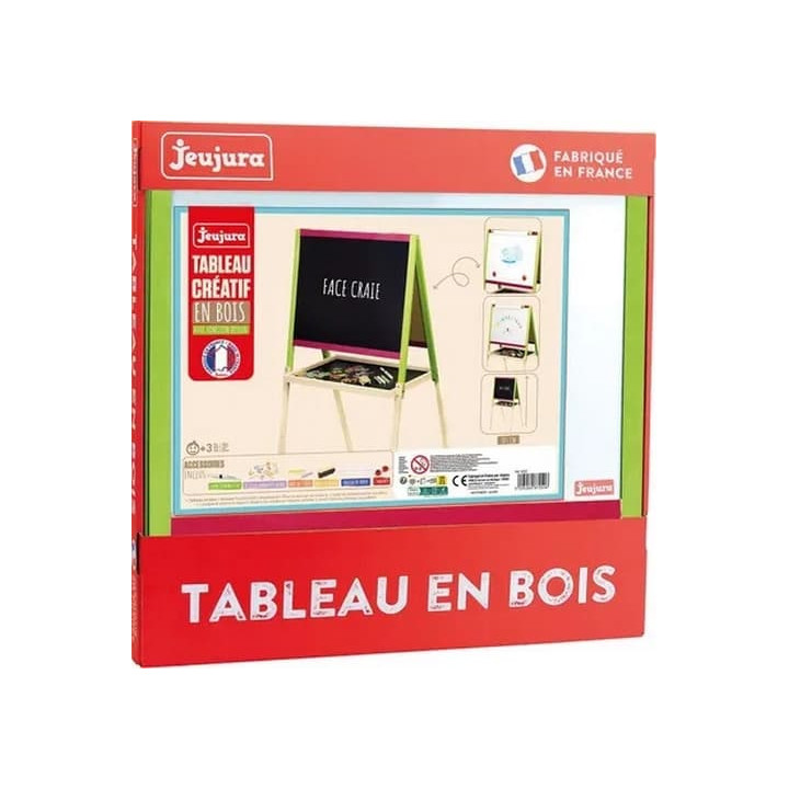 Jeujura Dřevěná multifunkční kreativní tabule 56x43 cm s příslušenstvím