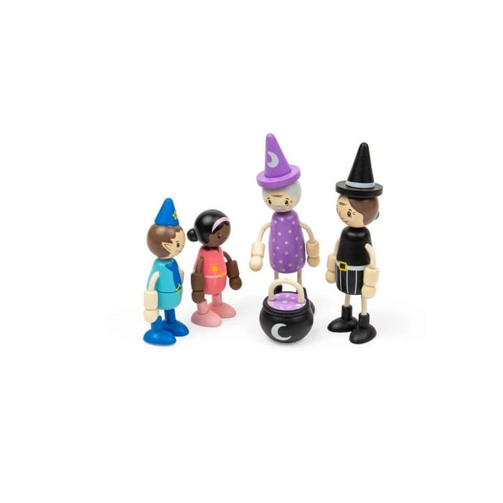 Bigjigs Toys Sada panenek do domečku Pohádkové bytosti