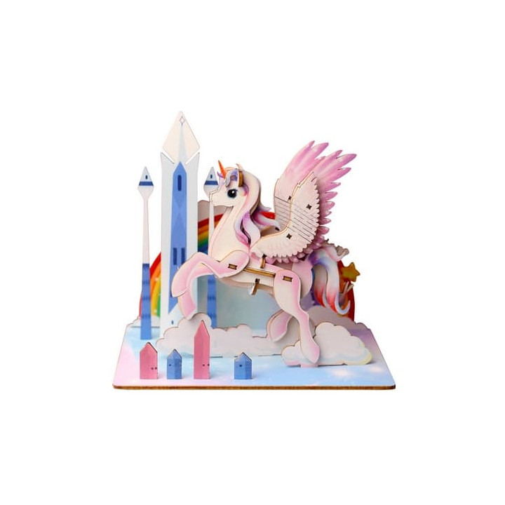EscapeWelt 3D dřevěné puzzle Jednorožec